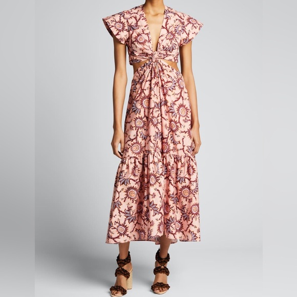 A.L.C. Dresses & Skirts - A.L.C Alexandria Gathered Cut Out‎ Floral Dress